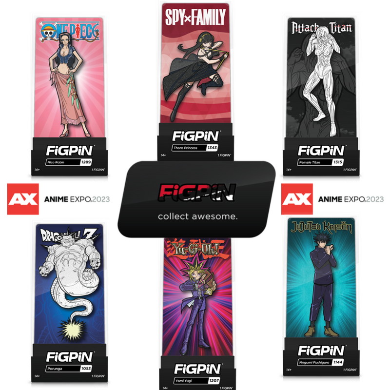 FiGPiN Anime Expo Bundle 6 Pins Plus Logo