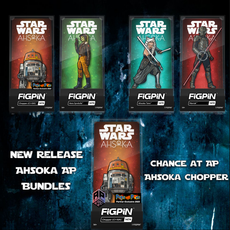 FiGPiN 4 Pin Ahsoka Bundle w/ CHANCE AP Ahsoka Chopper