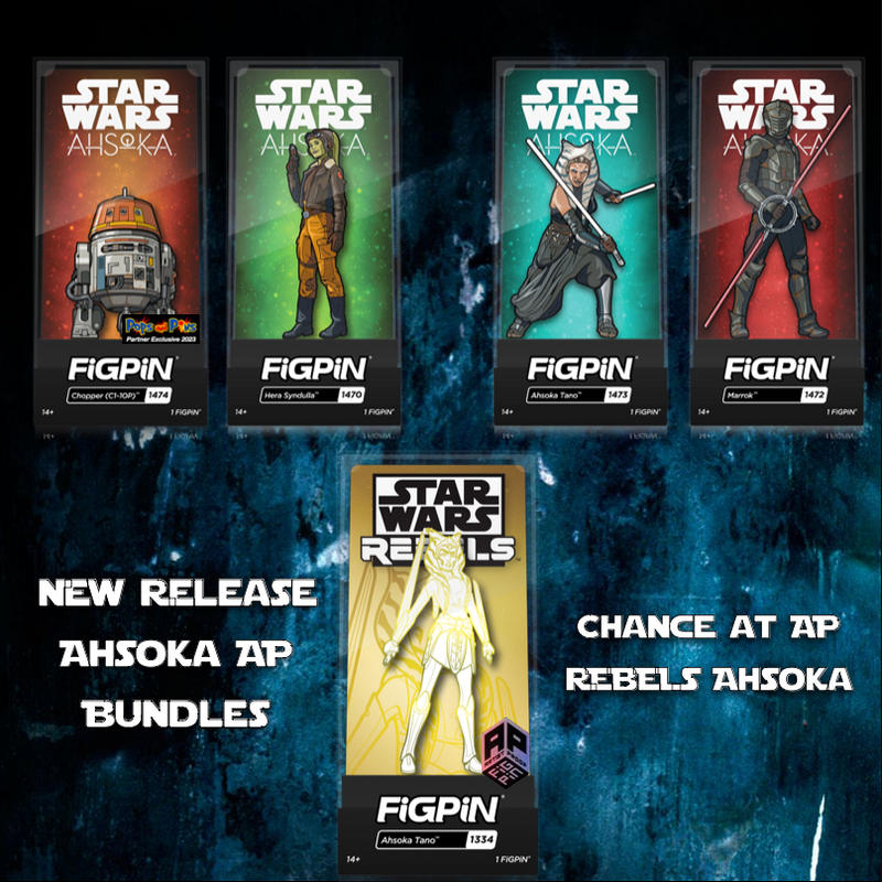 FiGPiN 4 Pin Ahsoka Bundle w/ CHANCE AP Ahsoka Tano
