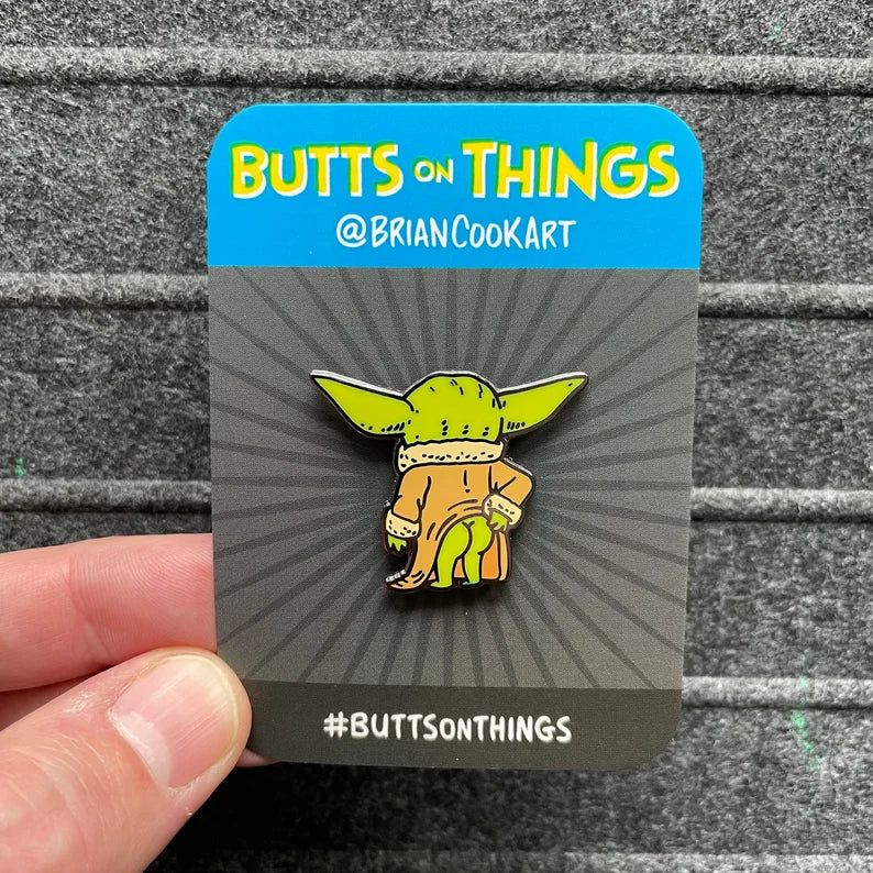 Butts on Things Yoda - Star Wars - Backside of the Force - Enamel Lapel Pin