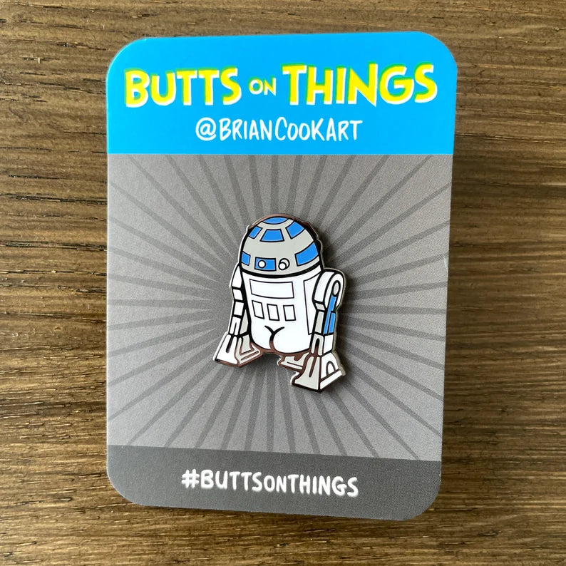 Butts on Things R2D2 - Star Wars - Artooty Droid with a BUTT Enamel Lapel Pin